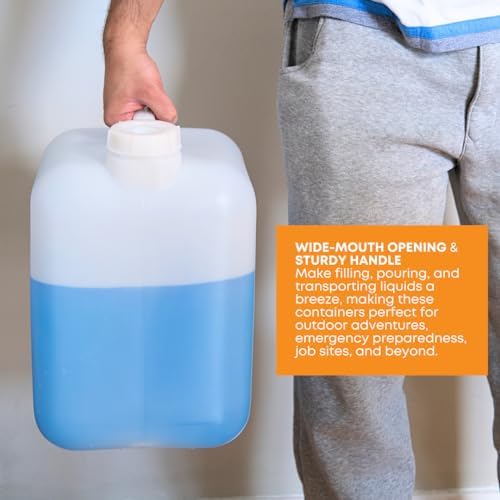 FastRack 5 Gallon Water Jug 4-Pack | BPA-Free Food-Grade