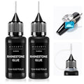 Makartt 2Pcs Rhinestone Glue, Strong Hold 3D Gel Nail Art Gem Glue