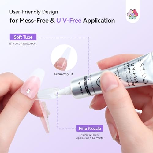 SAVILAND Gel Nail Glue for Press-Ons - Strong, No UV Light Needed, 20g