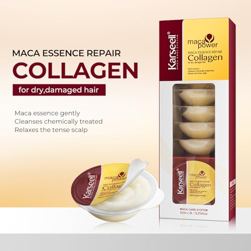Karseell 8 Pack Travel-Size Collagen Hair Mask for Dry Hair