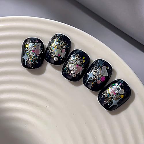 Summer Nail Art Stickers - 5D Embossed Self-Adhesive Glitter Sequins