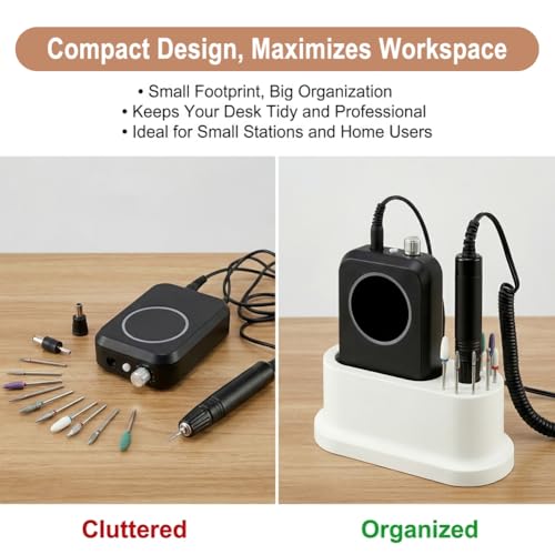 Nail Drill Stand with 8-Bit Organizer | Universal Desktop Holder