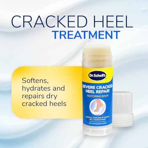 Dr. Scholl's Severe Cracked Heel Repair Restoring Balm 2.5oz, with 25% Urea for Dry, Cracked Feet, Heals and Moisturizes for Healthy Feet, Epsom Salt Soothes, Safe for Diabetics, 3-pack