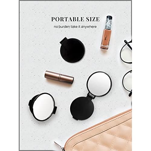 72 Pcs Compact Mirrors Bulk, Round Pocket Mini Folding Makeup Mirror for Purse(4-Color)