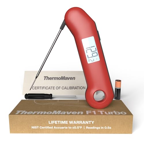 ThermoMaven ProfessionaI Meat Thermometer Digital, 3X Faster 0.5 Sec Instant Read, NSF&NIST Certified Accurate to ±0.5°F, 100% Waterproof, Auto-Rotating Bright Display, Auto Wake/Sleep, for Grill/BBQ