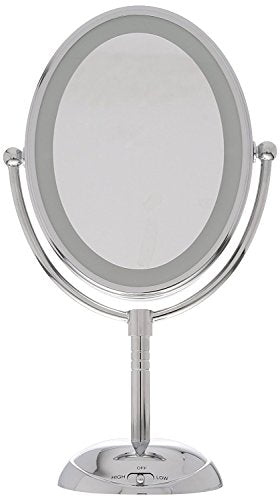 Conair LED Lighted Makeup Mirror, 1X/7X Magnification, Double Sided