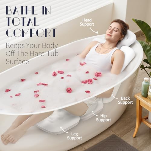 Full Body Bath Pillow with 5D Air Mesh & 160 Suction Cups