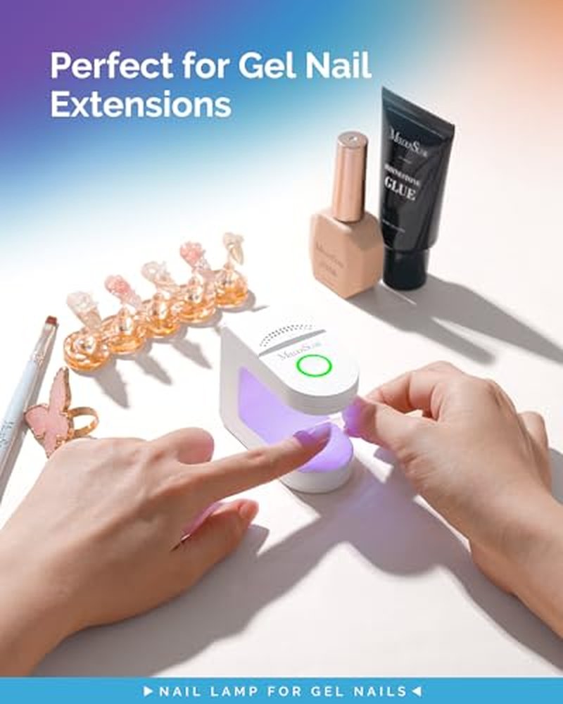 MelodySusie Mini UV Nail Lamp - Cordless Single Finger Gel Curing