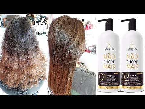 Borabella Nao Chore Mais No More Crying Brazilian Keratin Treatment 2x1000ml | Progressive Brush | Smoothing and Straightening System | Volume Reducer | 100% Straight Hair