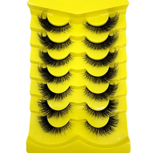 7 Pairs 3D Mink Lashes - Fluffy Wispy Reusable False Eyelashes