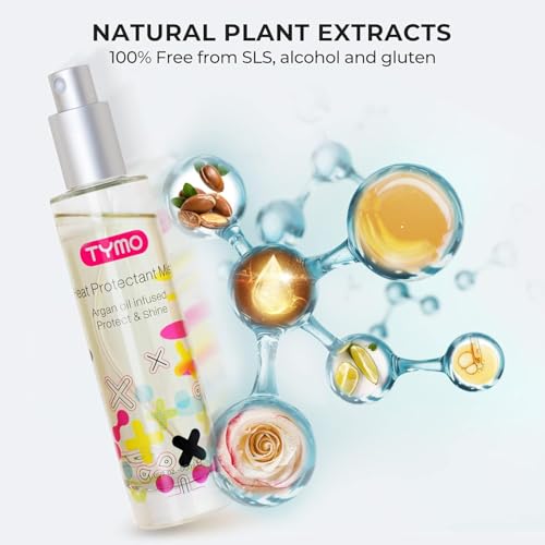 TYMO Heat Protectant Spray with Argan Oil - 450°F Protection