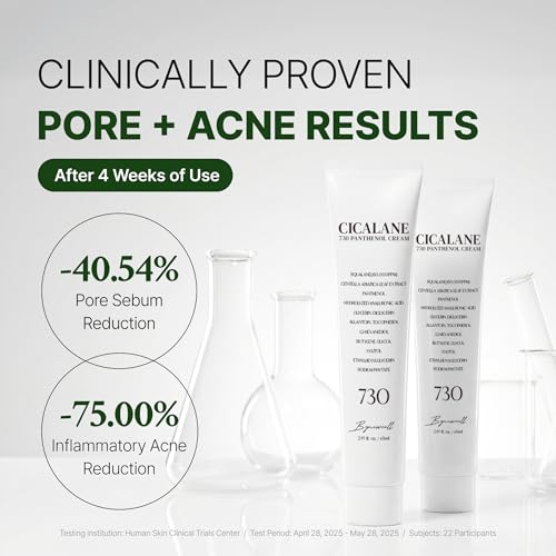 Cica Face Moisturizer with Pro-Vitamin B5 ? Daily Hydrating Cream for Dry and Delicate Skin ? With Panthenol, Squalane & Glycerin ? Lightweight Skin Barrier Support, Day & Night, 2.2 Fl Oz.
