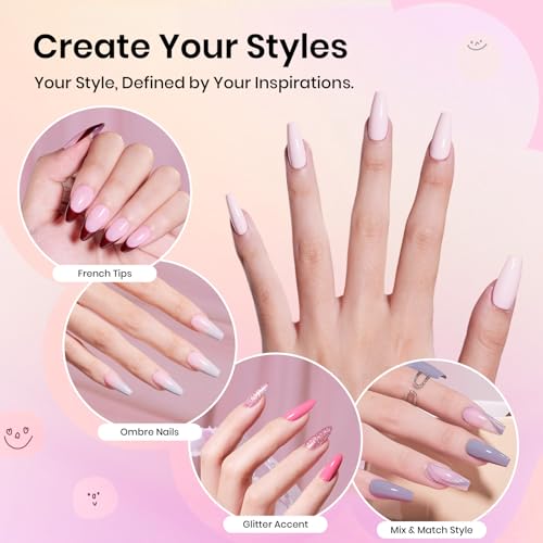 Beetles 23 Pcs Gel Nail Polish Kit with UV Light & 12 Colors Set