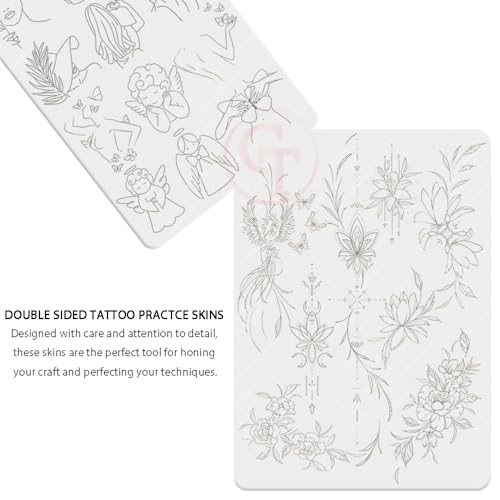 Tattoo Practice Skin Pad 2pcs Double Sided Silicone