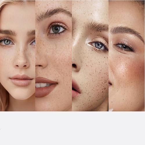 MAEPEOR Freckle Stamps 5 Colors Natural Faux Freckles Makeup Waterproof Longlasting Face Freckles Air Cushion Create Natural Sunkissed Skin for All Skin (D01)