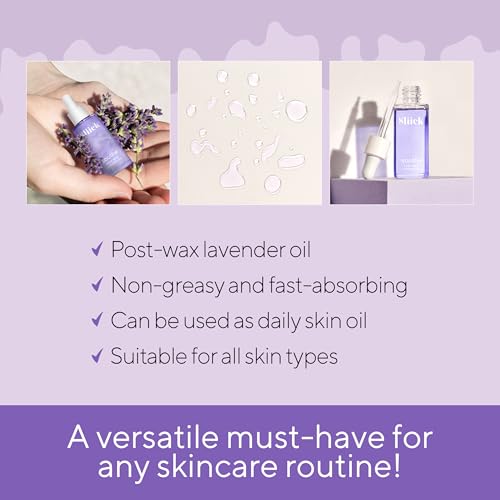 Sliick Lavender After-Wax Soothing Oil, 1 oz | Post-Wax Skin Calming Care