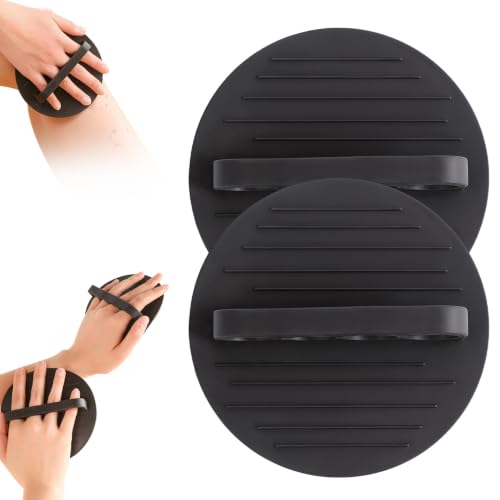 Exfoliating Bath Scrubber Gloves - 2 Pack with Straps