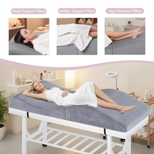 Ergonomic Foldable Lash Bed Topper 70"x28" Massage Table Cushion Pad