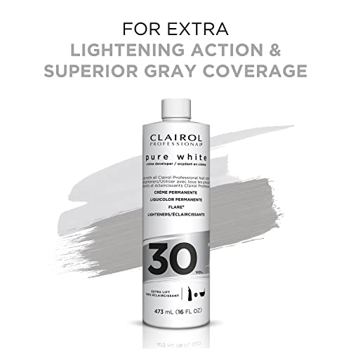 Clairol Professional Pure White 30 Volume Hair Developer - 16 Fl Oz Pack of 2