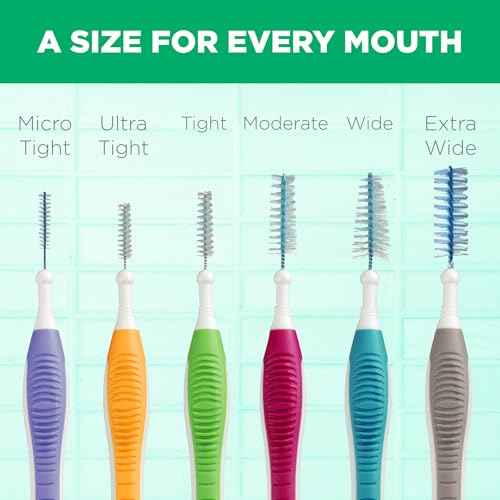 GUM Proxabrush Go-Betweens - Tight - Interdental Brushes - Soft Bristled Dental Picks for Plaque Removal & Gum Health - Safe for Braces & Dental Devices, 15 Count