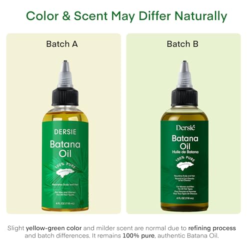 Dersie 100% Pure Batana Oil for Dry Hair - Leave-In & Pre-Wash - 4 fl oz