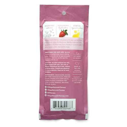 Village Naturals Therapy Glow Concentrated Mineral Bath Soak, Moroccan Melody Scent, 2 oz, Pack of 12