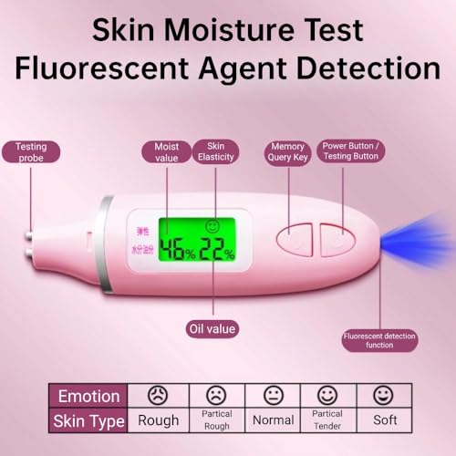 Skin Hydration Tester with LCD Display | Oil & Moisture Analyzer