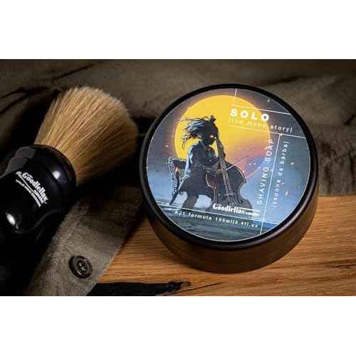 The Goodfellas¡¯ Smile SOLO (Sandalwood & Mandarin Orange) Italian Shaving Soap ? Semi-Soft Lathering Soap for Wet Shaving, Traditional Grooming & Use with a Shaving Brush