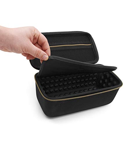 CASEMATIX Black Travel Case for Hair Clippers, Trimmers & Accessories – Holds 2 Corded/Wireless Clippers