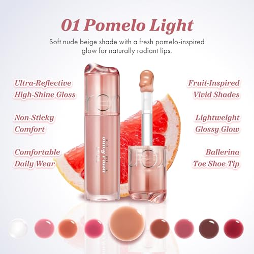 rom&nd Juicy Flash Lip Oil 01 Pomelo - Hydrating Gloss