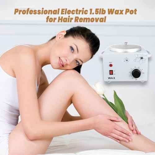 Professional Electric 1.5lb Wax Pot for Hair Removal,Single wax wammer with adjustable temperature Settings of 0-80¡ÆC,Wax Heater Machine for Body,Equipment for Precision Waxing