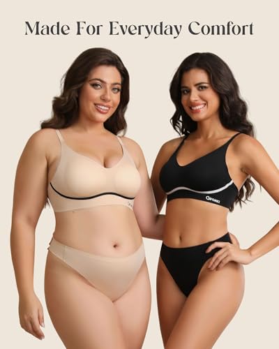 Seamless Camel Concealer Thong Underwear for Women