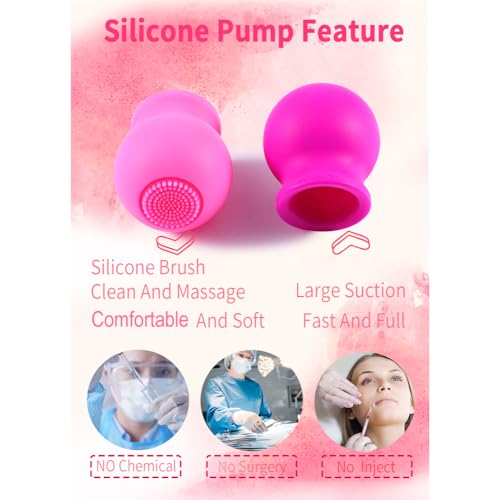 Lip Plumper Device with Silicone Brush - Natural Lip Enlargement Tool