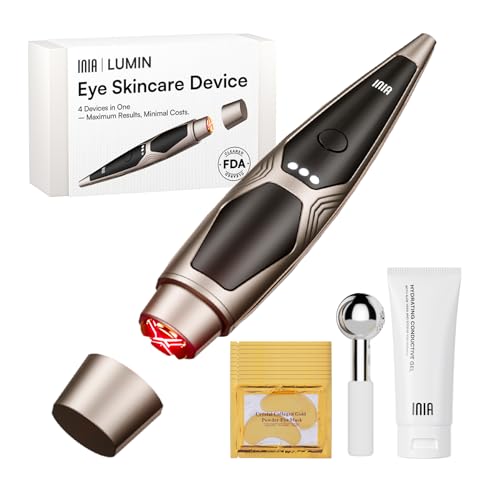 INIA Red Light Eye Massager | 4-in-1 Heat & Vibration Wand