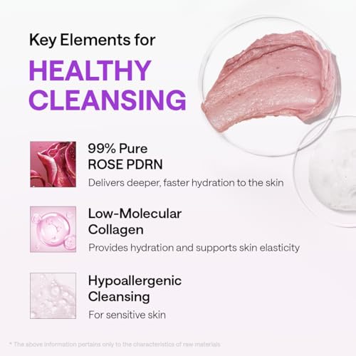 Mediheal Derma Cream Pack Cleanser [Rose PDRN] - 1 Minute Mask to Foam Cleanser - Deep Cleansing Effect - Deep Pore Purifying & Smooth Texture Care - Hydrating & Non-Irritating Formula (4.06 fl. oz.)