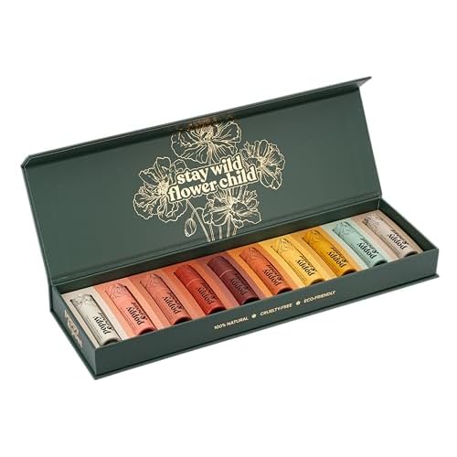 Jumbo Lip Balm Gift Set (10-Pack) | Poppy & Pout All Natural Lip Balms & Moisturizers | Hydrates with Beeswax, Vitamin E, Organic Coconut Oil | Cruelty-Free | Lip Balm in Recyclable Cardboard Tube