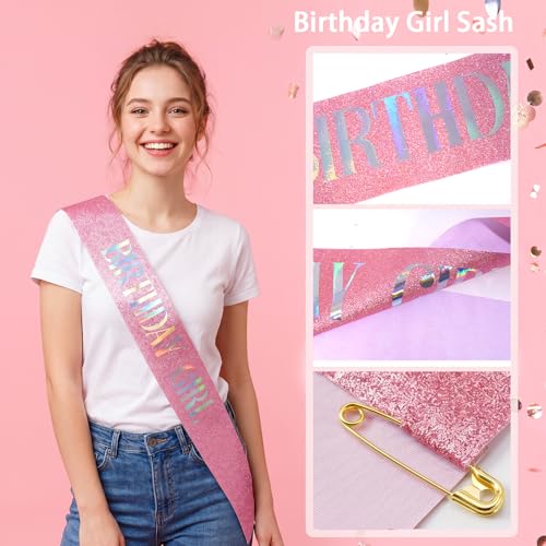 Birthday Girl 3-Piece Party Set: Sash, Headband & Sunglasses