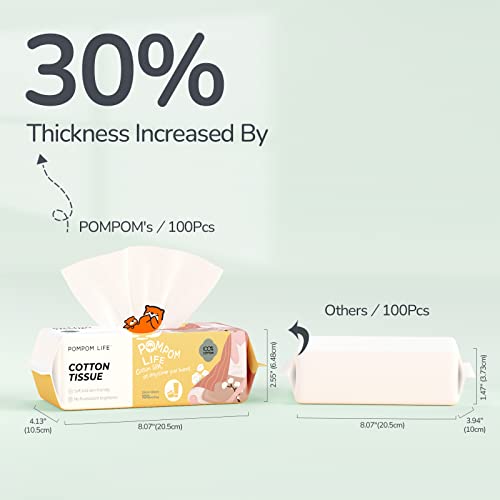 Disposable Face Towel 200 Cont, 7.9"X7.9"Clean Face Towelettes for Washing Face, 100% Cotton Soft Dry Wipe, Biodegradable Face Towels & Facial Tissuel Travel Size for Cleaning,Makeup Removal