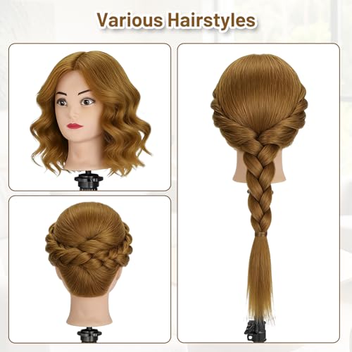 26" Real Hair Mannequin Head for Hairdressing Training