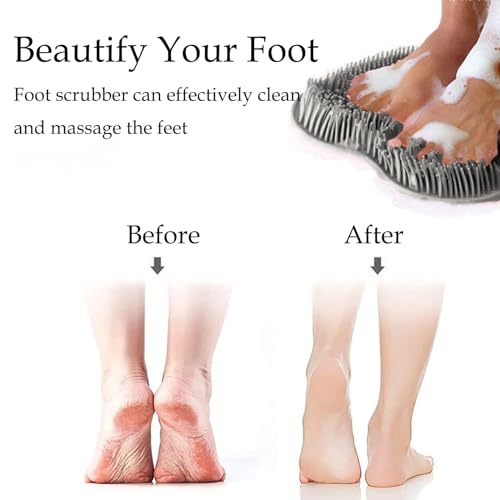 Shower Foot Scrubber Mat with Suction Cups | Back Massage
