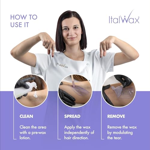 Italwax Top Line Orchid Hard Wax Beads 1.65 lb (750 g) ? Transparent Fast-Setting Jelly Wax with Floral Fragrance for Bikini & Underarms, Strong Grip, Professional Use ? Made in Italy