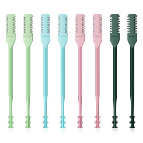 8PCS Nasal Hair Cutter for Women Men, 2026 Upgraded Portable 2-in-1 Nasal Hair Cutter Sticks Double Sided Nose Knife with Soft Cleaning Brush