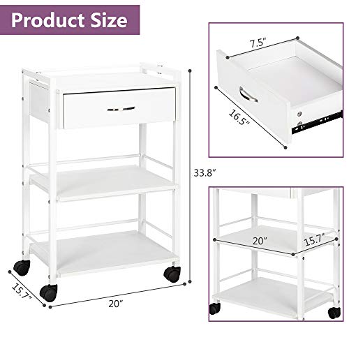 Salon Trolley Cart with Wheels - Beauty Supply Storage