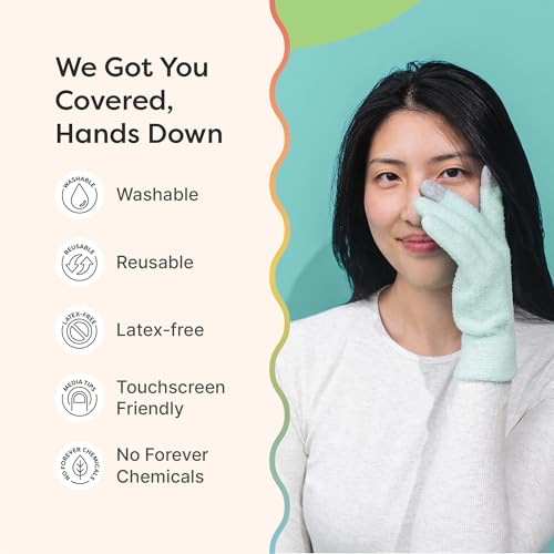 ZenToes Overnight Gel Moisturizing Gloves for Dry Hands - Touchscreen