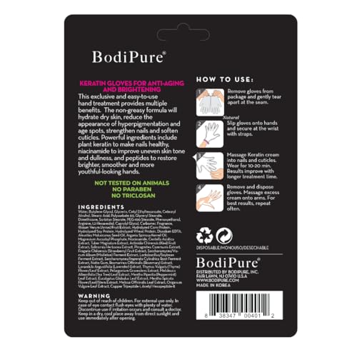 Bodipure Keratin Moisturizing Hand Mask (12 Pack) - Hand & Nail Care