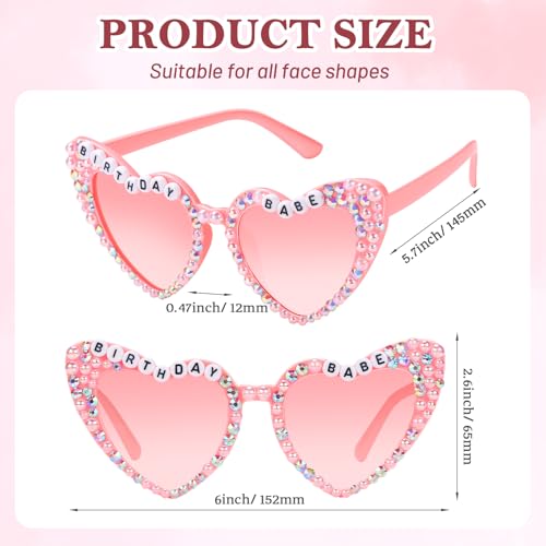 Heart Sunglasses for Birthday Party - WantGor Gift for Her