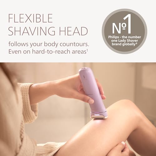 Philips Lady Shaver Series 8000 Cordless Wet & Dry Electric Razor with Trimmer & Accessories