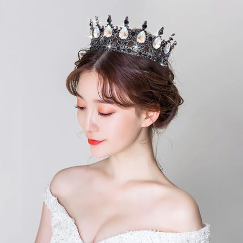 Queen Crown Rhinestone Tiara for Women - Bridal & Costume Accessories