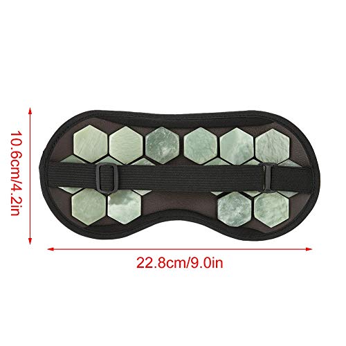 Sleeping Eye Mask, Soft Adjustable Jade Stones Eye Masks Magnet Therapy Eyeshade Eye Cover Masks for Sleeping Travel Naps, Home, Hotel(Green)