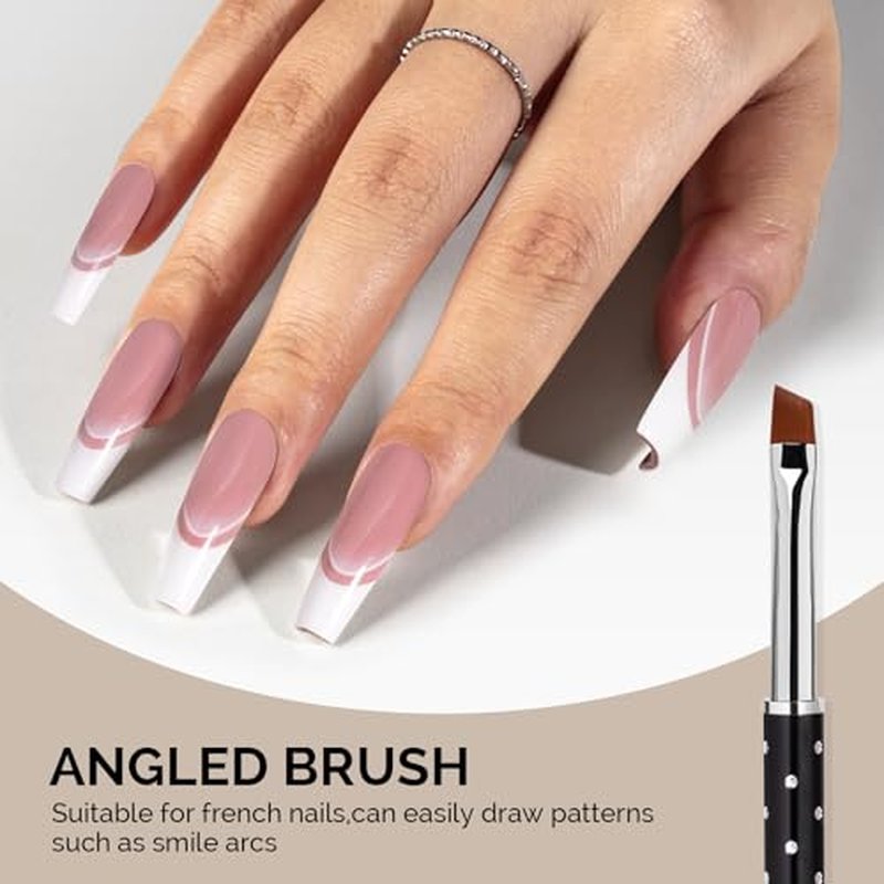 MelodySusie 6-Piece Nail Art Brush Set for DIY Nail Designs